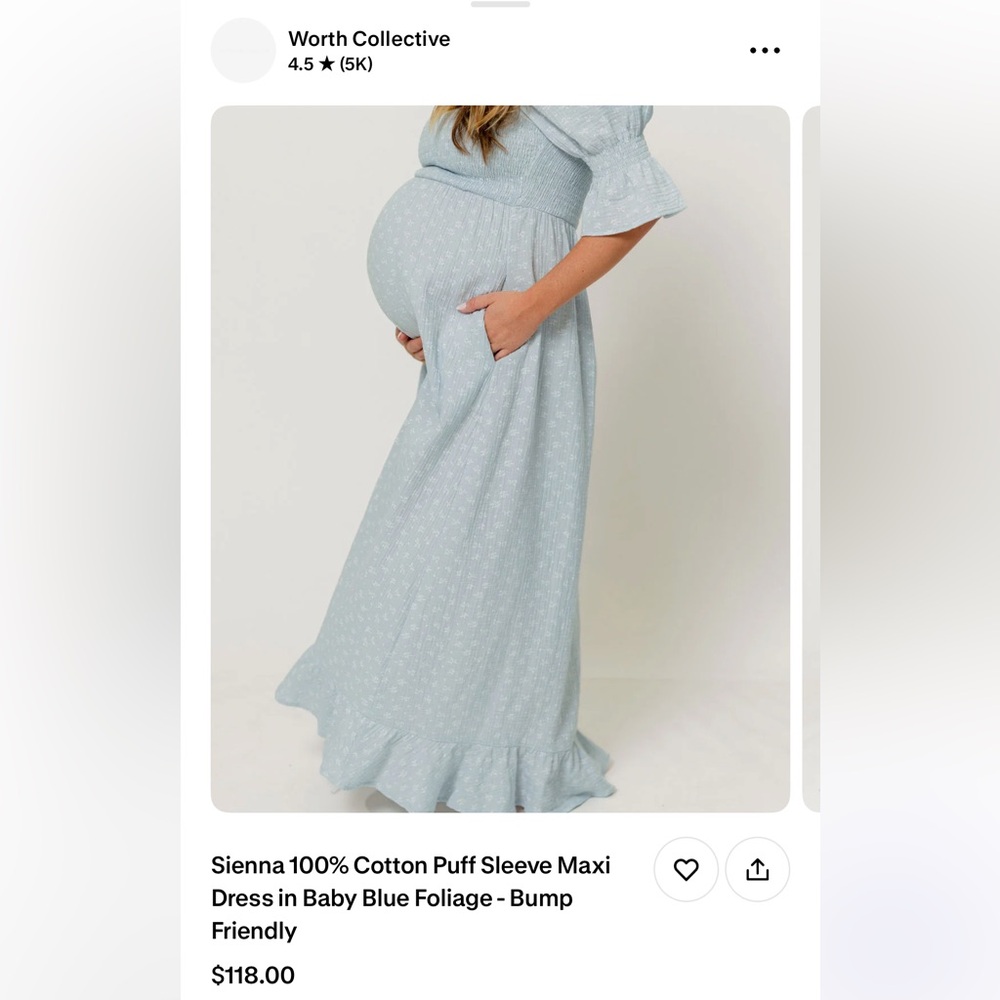Worth Collective Baby Blue Maxi Dress